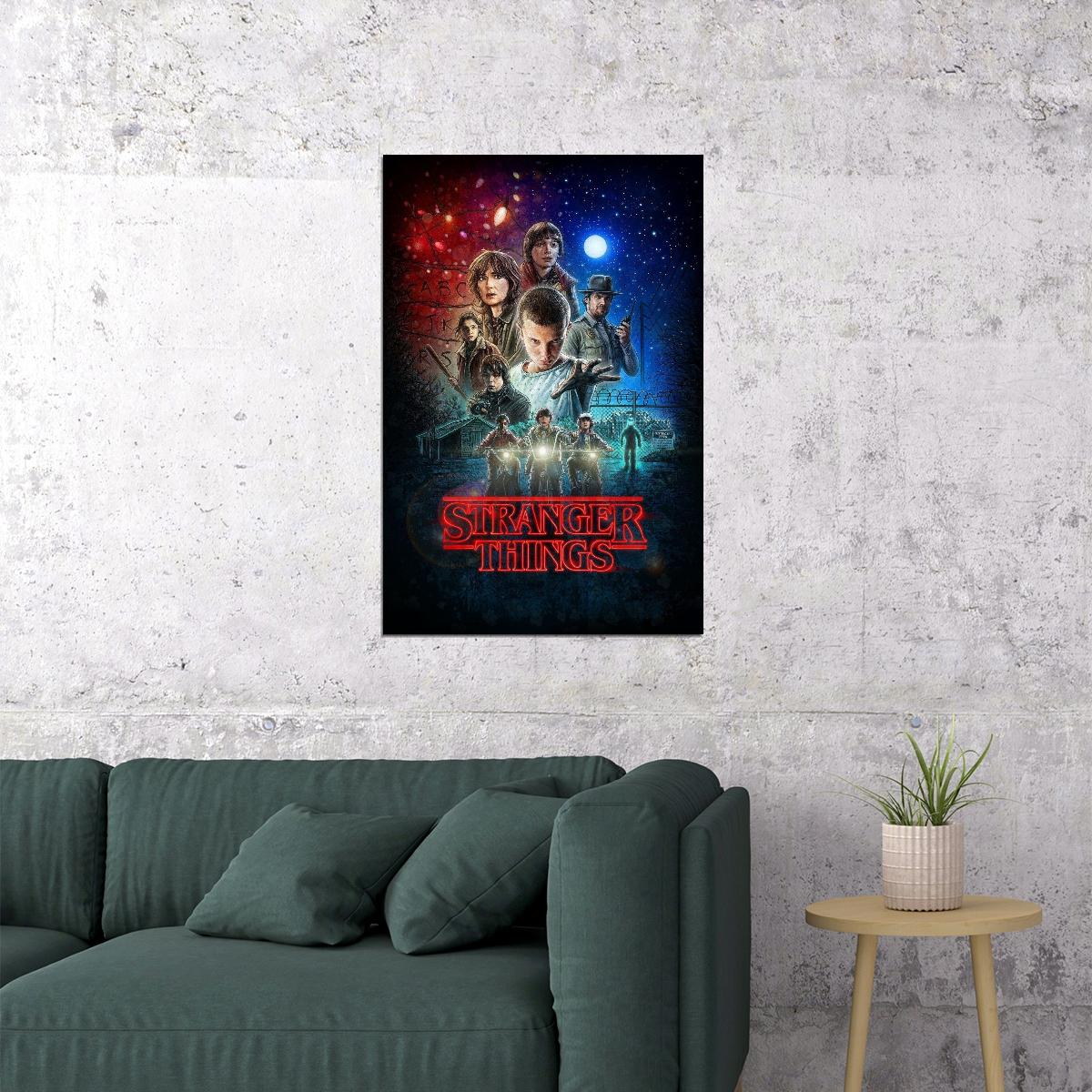 Stranger Things Tv Show Movie Poster Retro Sci-fi Print