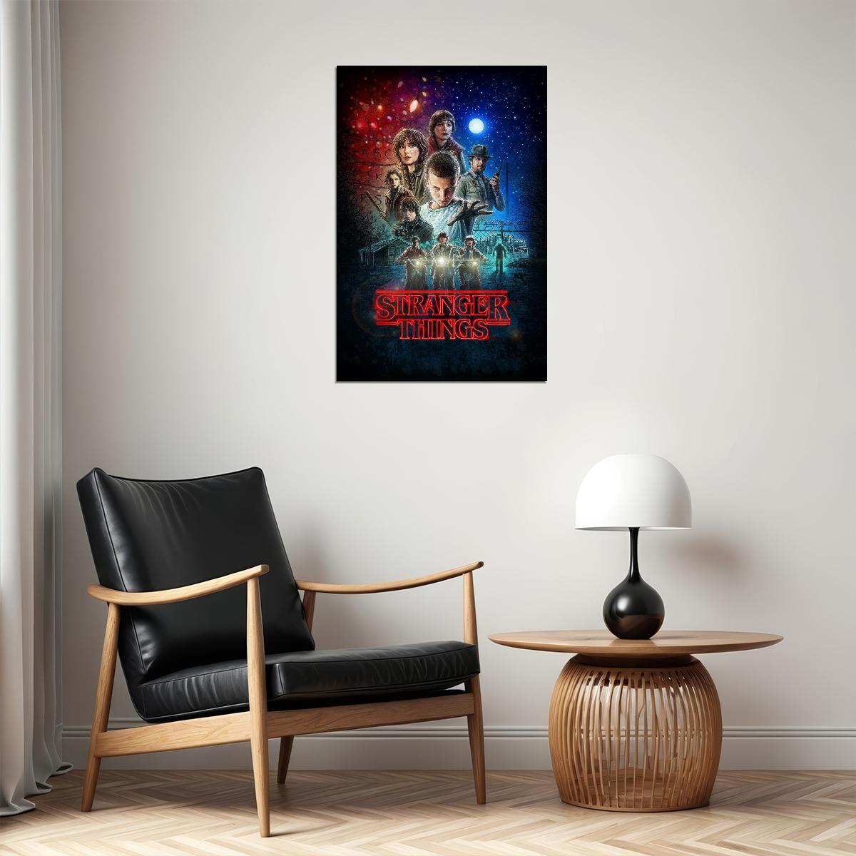 Stranger Things Tv Show Movie Poster Retro Sci-fi Print