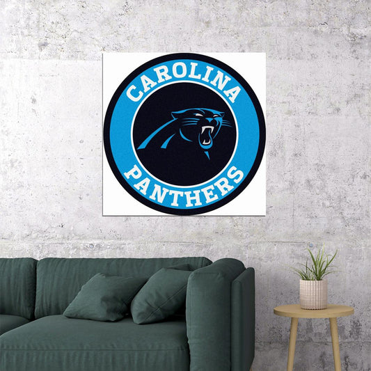 Carolina Panthers Logo Poster Nfl Football Team Wall Art Sports Print - xonomax