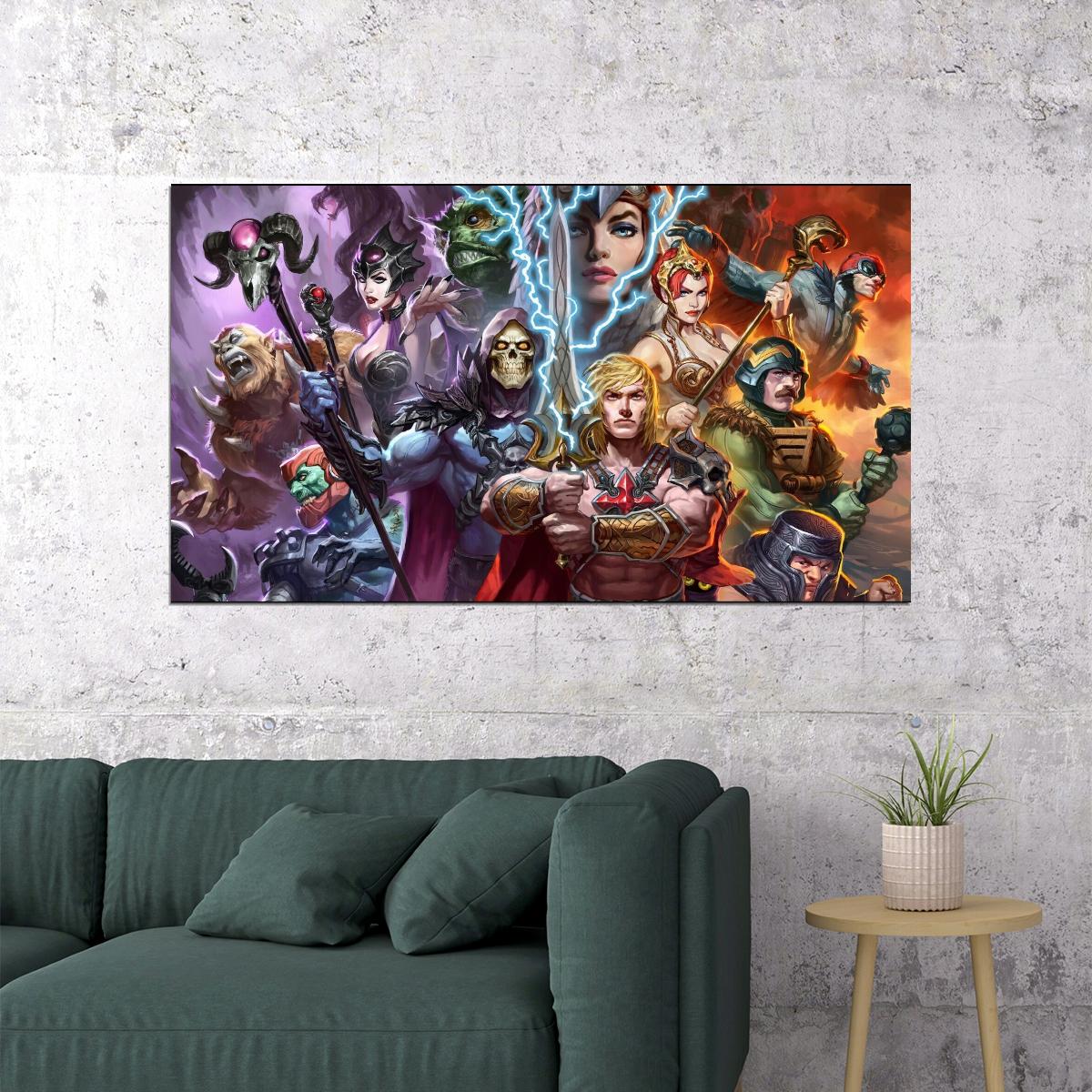 He-man Poster Masters Of The Universe Wall Art Classic Cartoon Print
