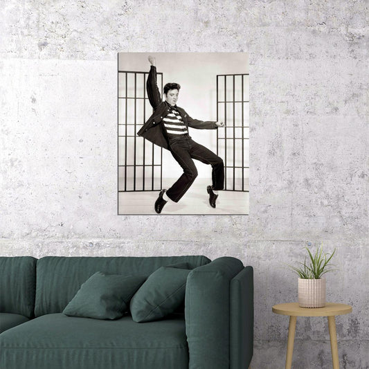 Elvis Presley Jailhouse Rock Album Cover Art Music Poster Rock And Roll Print - xonomax