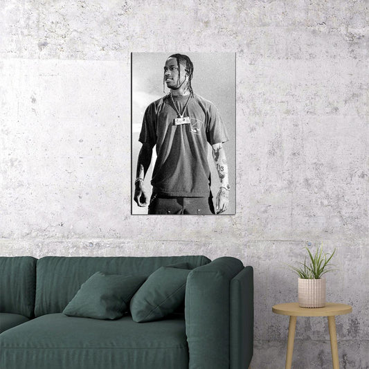 Travis Scott Poster Iconic Rap Music Artist Wall Art Hip Hop Legend Urban Culture Print - xonomax