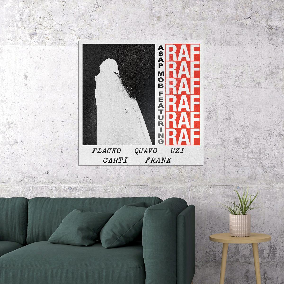 Asap A$ap Rocky Raf Album Cover Art Hip-hop Music Poster Rap Artist Music Print