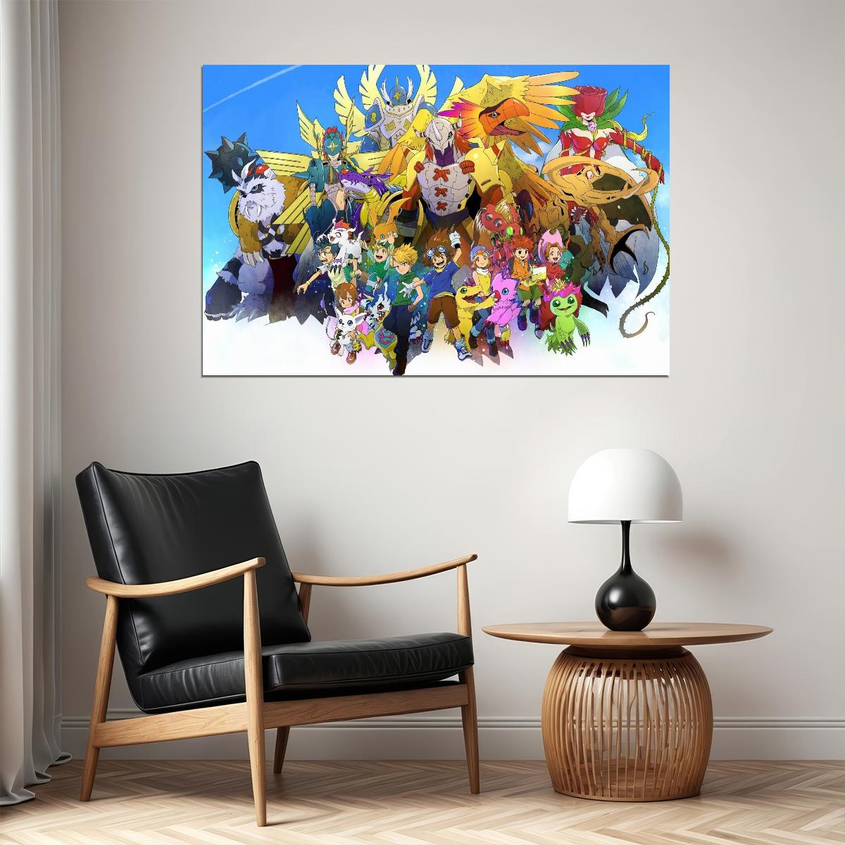 Digimon Anime Poster Japanese Animation Wall Art Digital Monsters Series Print