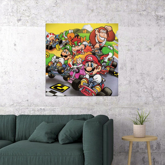Mario Kart Video Game Poster Nintendo Gamer Wall Art - xonomax