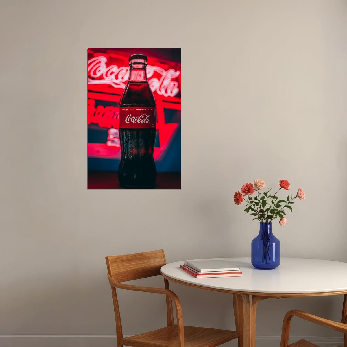 Coca-cola Bottle Poster Iconic Beverage Brand Wall Art Vintage Bottle Print