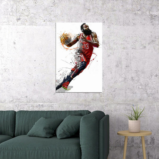 James Harden Nba Basketball Player Poster Motivational Sports Wall Art - xonomax
