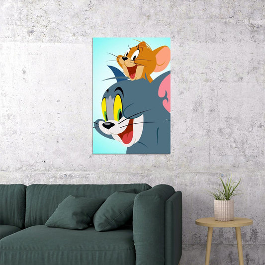 Tom And Jerry Poster Iconic Cartoon Duo Fun Classic Animation Art Retro Kids Wall Print - xonomax
