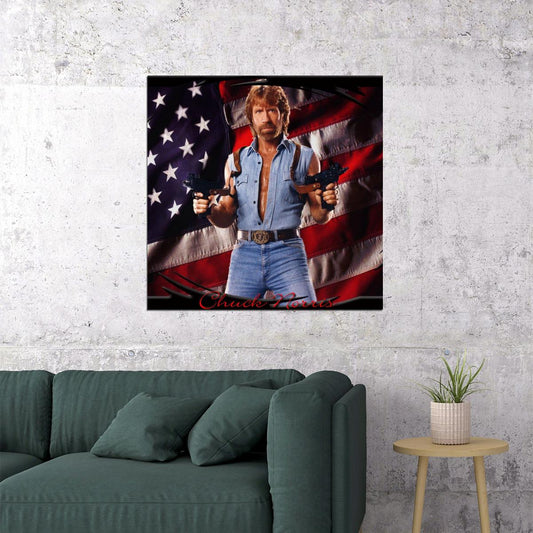 Chuck Norris Poster Martial Arts Legend Wall Art Action Star Print - xonomax