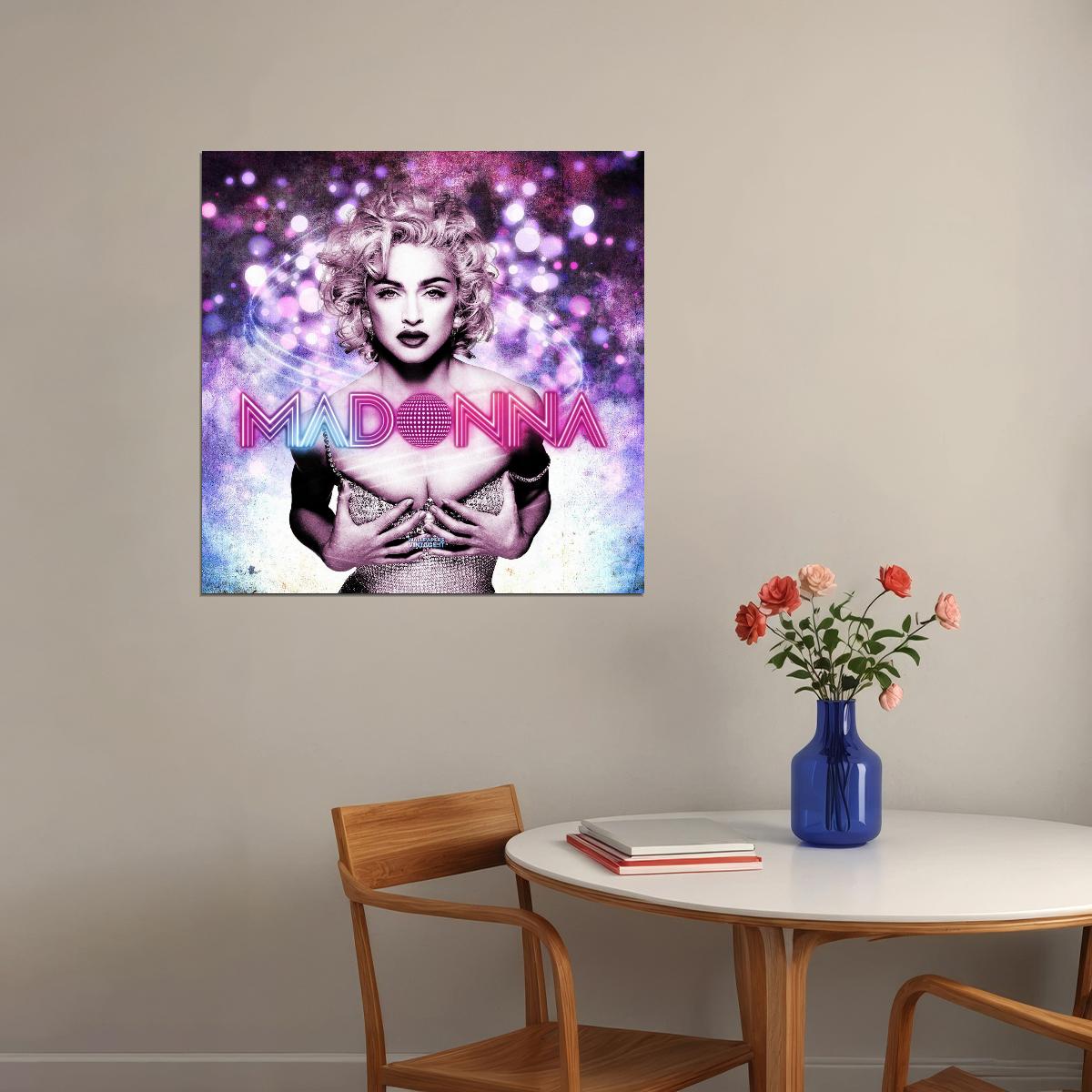 Madonna Music Poster Pop 90s 80s Icon Wall Print - xonomax