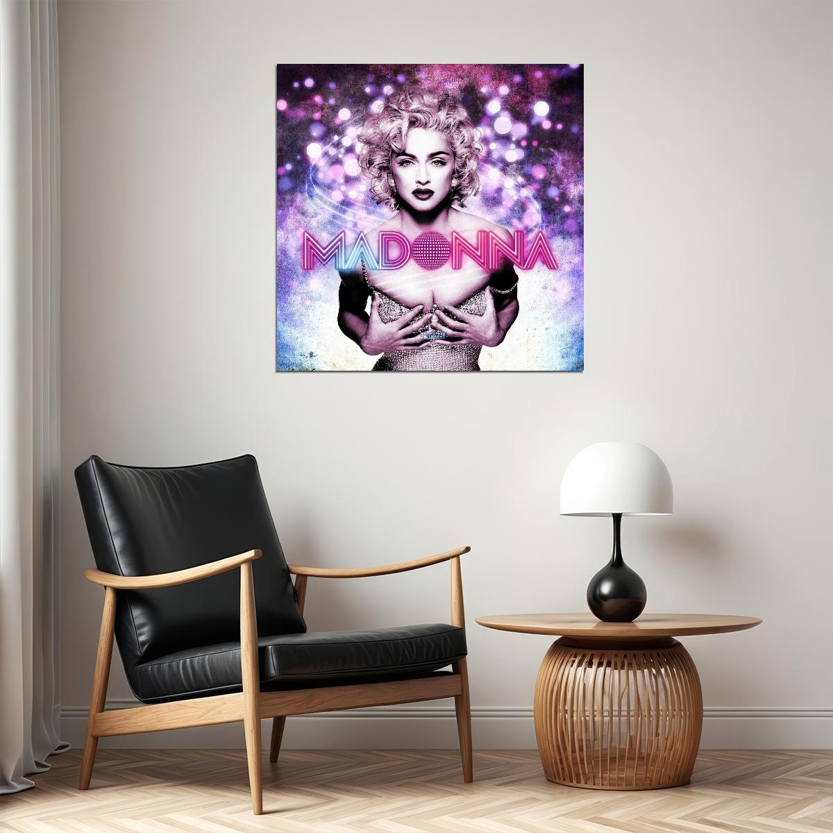 Madonna Music Poster Pop 90s 80s Icon Wall Print - xonomax