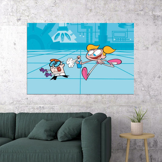 Dexter's Laboratory & Dee Dee Cartoon Poster Animated Series Wall Art Cartoon Kids Print - xonomax