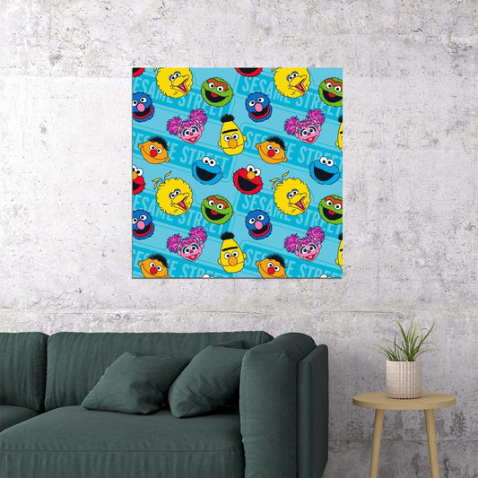Sesame Street Poster Classic Tv Cartoon Fun Wall Art Kids Print - xonomax