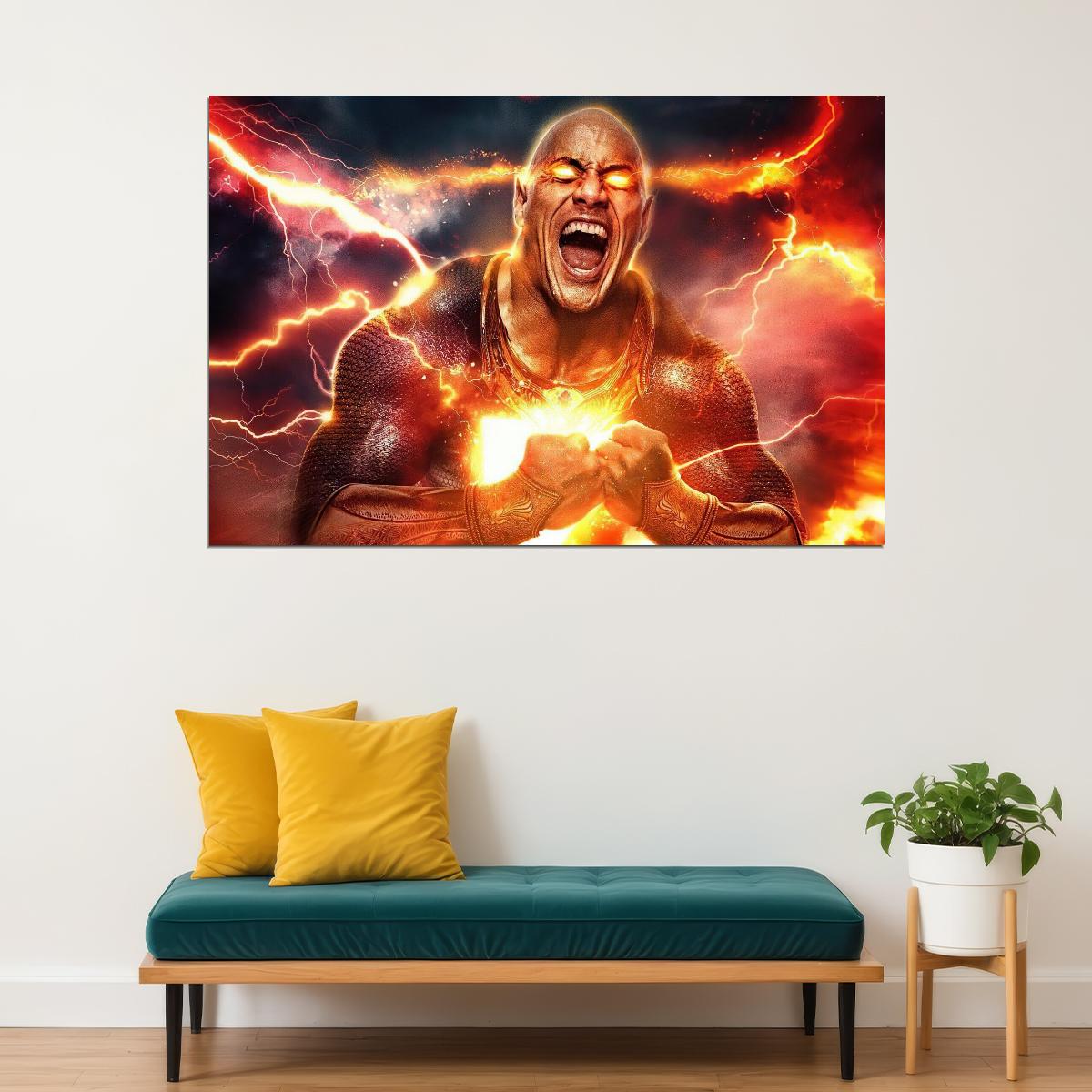 Black Adam Movie Poster Dc Comics Superhero Wall Art Comic Film Print