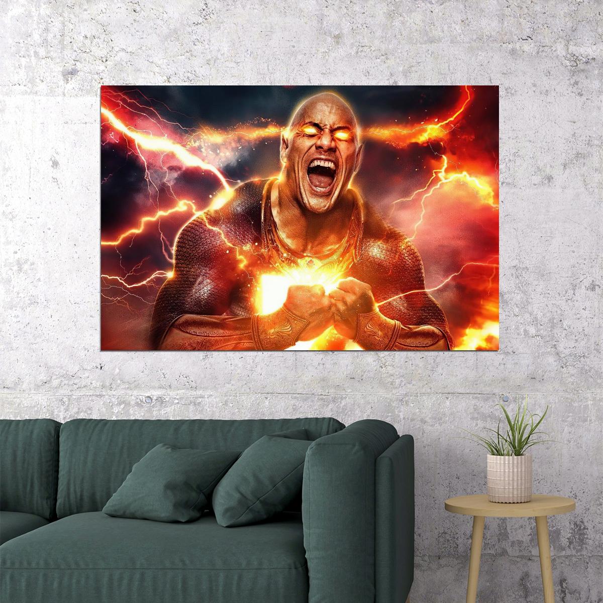 Black Adam Movie Poster Dc Comics Superhero Wall Art Comic Film Print