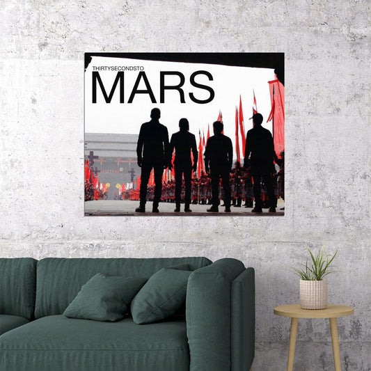 Thirty Seconds To Mars Poster Iconic Rock Band Music Art Alternative Wall Decor Print - xonomax