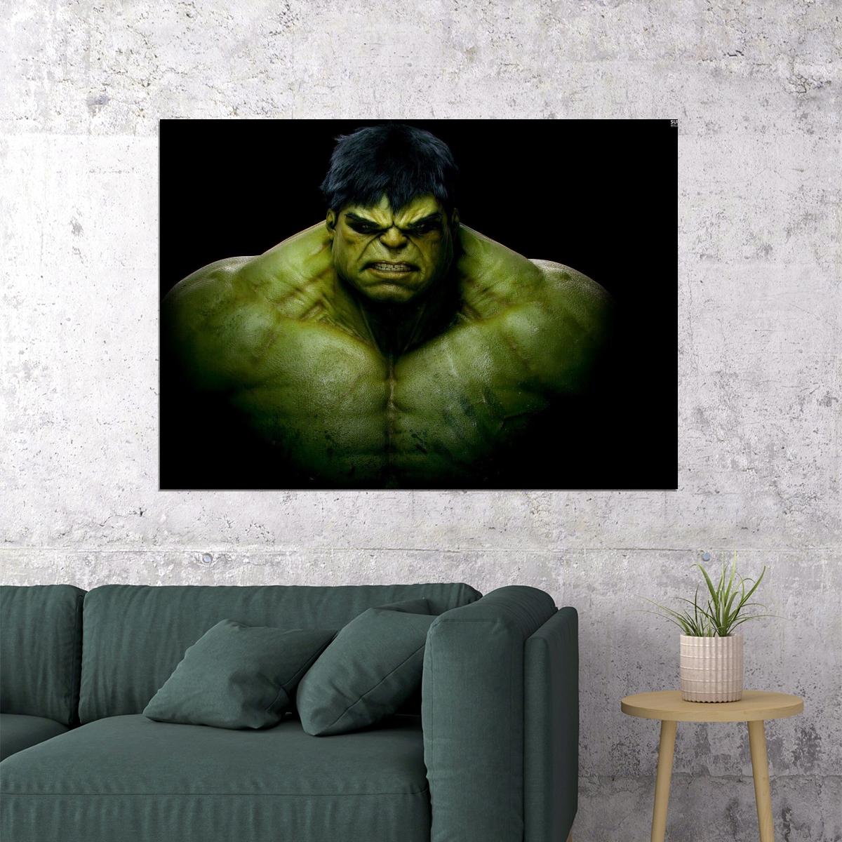 Hulk Movie Poster Marvel Superhero Film Wall Art Comic Book Print