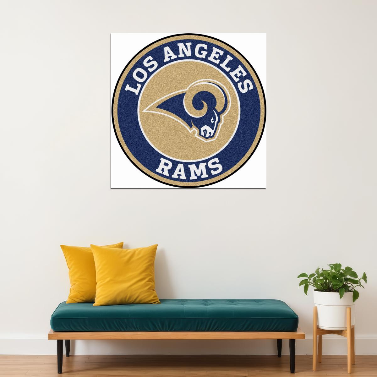 Los Angeles Rams Logo Poster Nfl Football Team Wall Art - xonomax