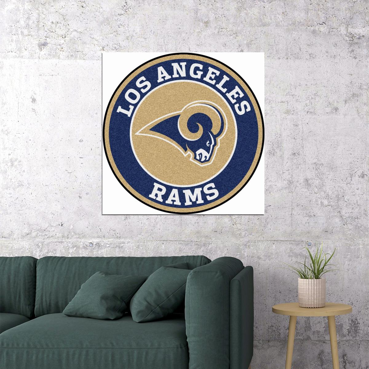 Los Angeles Rams Logo Poster Nfl Football Team Wall Art - xonomax