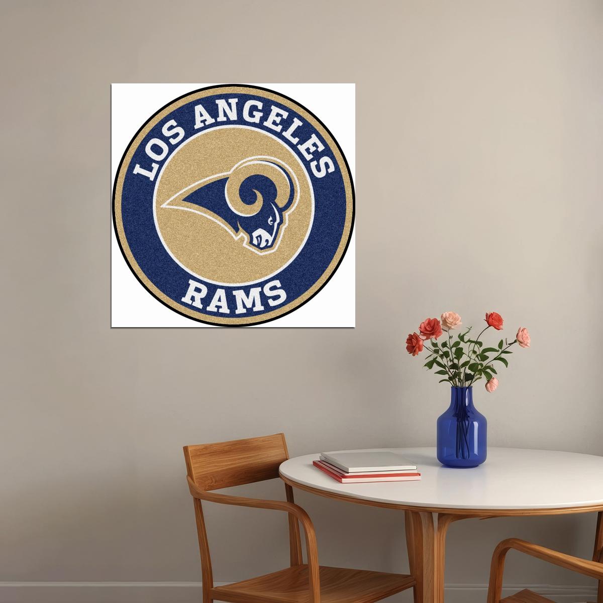 Los Angeles Rams Logo Poster Nfl Football Team Wall Art - xonomax