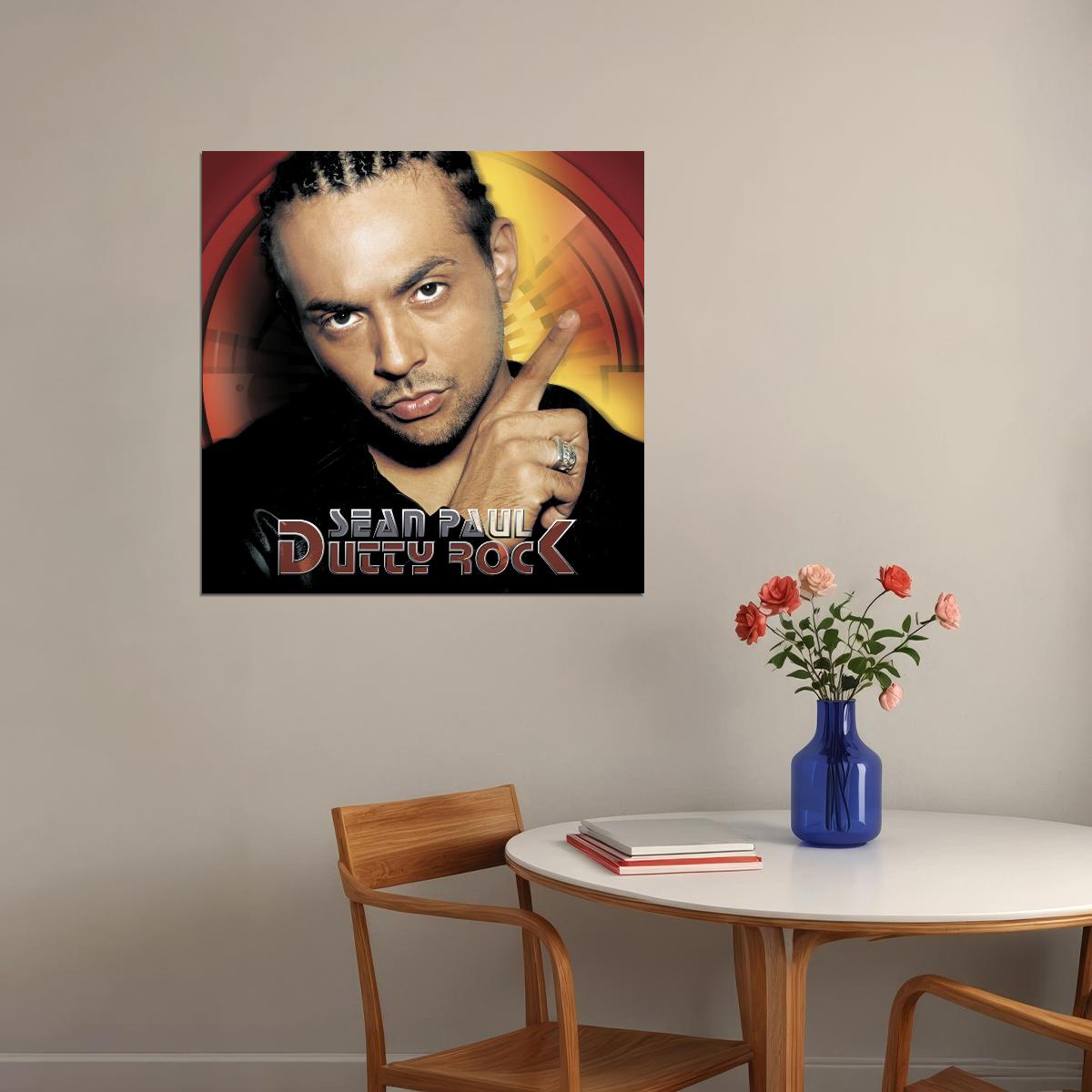 Sean Paul Dutty Rock Album Cover Art Reggae Music Poster Famous Singer Wall Print