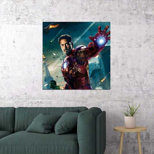 Tony Stark Iron Man Movie Poster Iconic Marvel Superhero Art Epic Robert Downey Jr. Print - xonomax