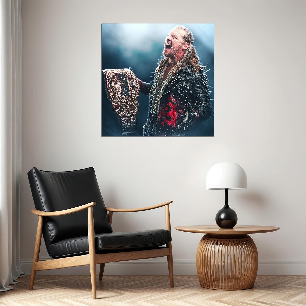 Superstar Chris Jericho Wrestling Poster Iconic Wwe Legend Wall Art - xonomax