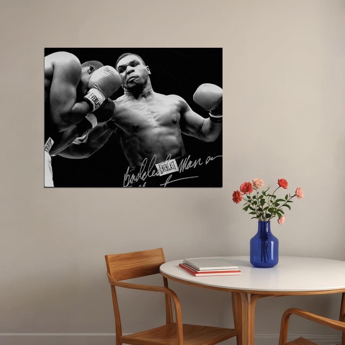 Mike Tyson Boxing Poster Motivational Sports Print Wall Art