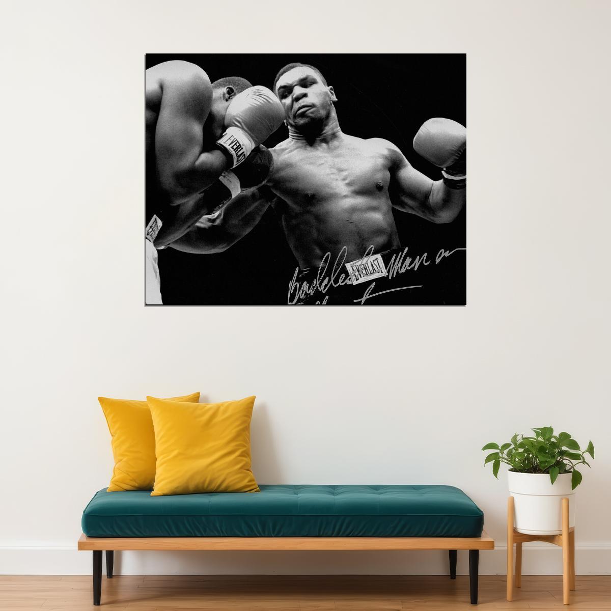 Mike Tyson Boxing Poster Motivational Sports Print Wall Art