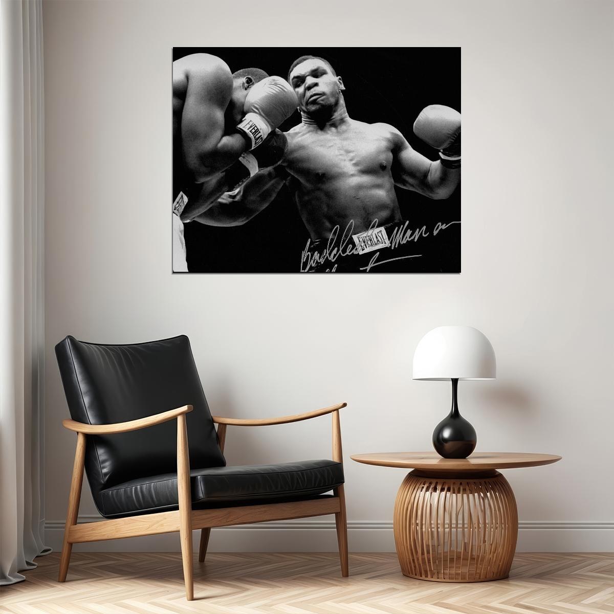 Mike Tyson Boxing Poster Motivational Sports Print Wall Art