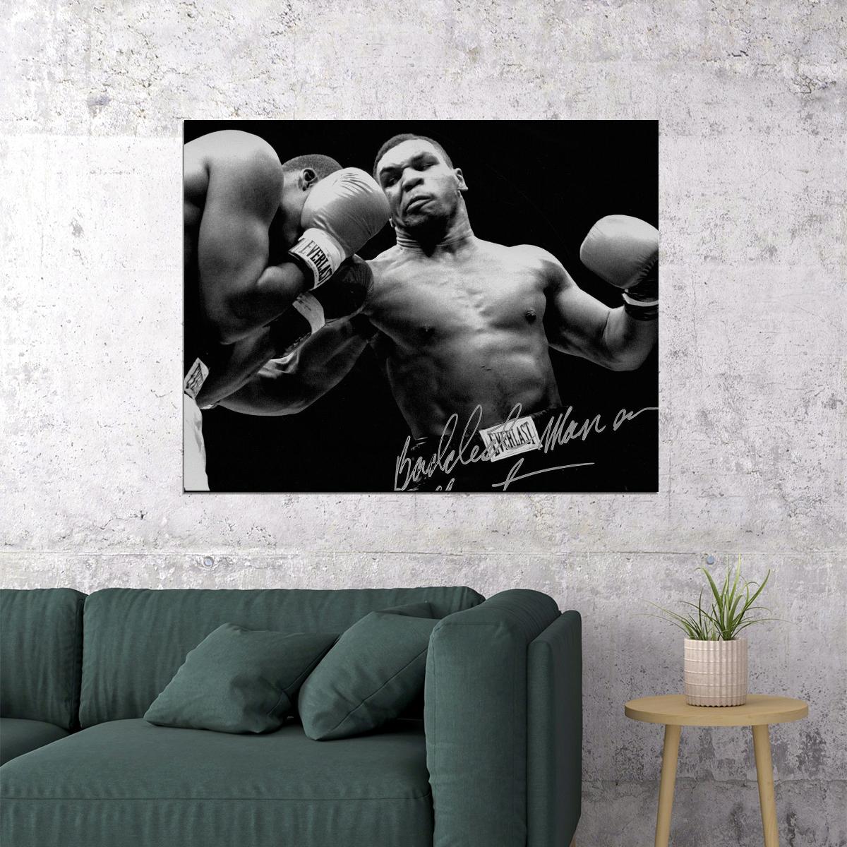 Mike Tyson Boxing Poster Motivational Sports Print Wall Art
