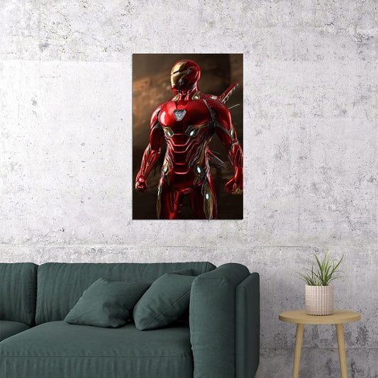 Iron Man Movie Poster Marvel Comics Superhero Wall Art Film Print - xonomax
