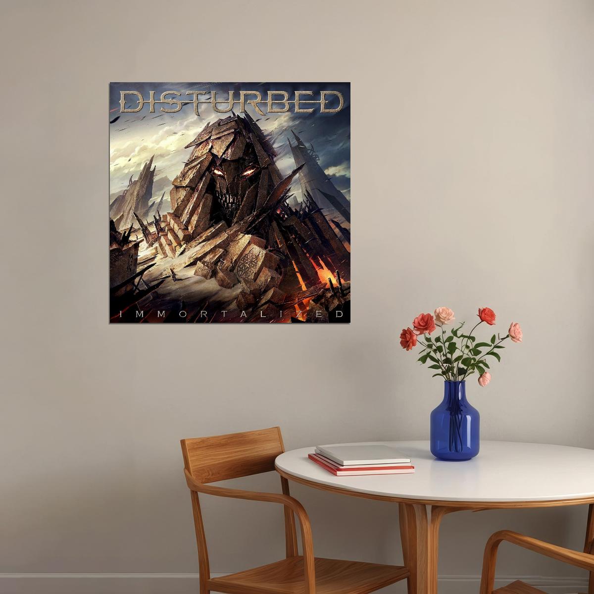 Disturbed Immortalized Album Cover Art Rock Music Poster Heavy Metal Band Music Print