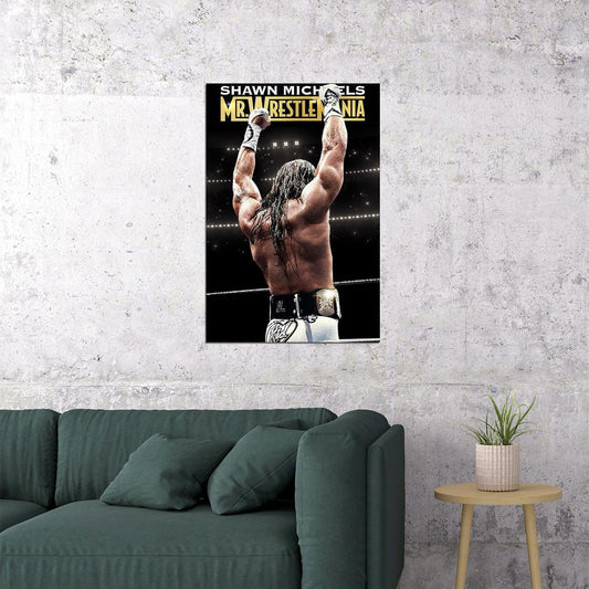 Superstar Shawn Michaels Wrestling Poster Iconic Wwe Legend Wall Art - xonomax