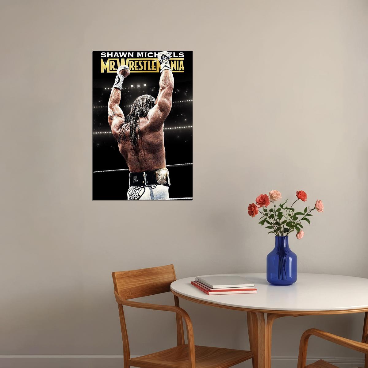 Superstar Shawn Michaels Wrestling Poster Iconic Wwe Legend Wall Art - xonomax