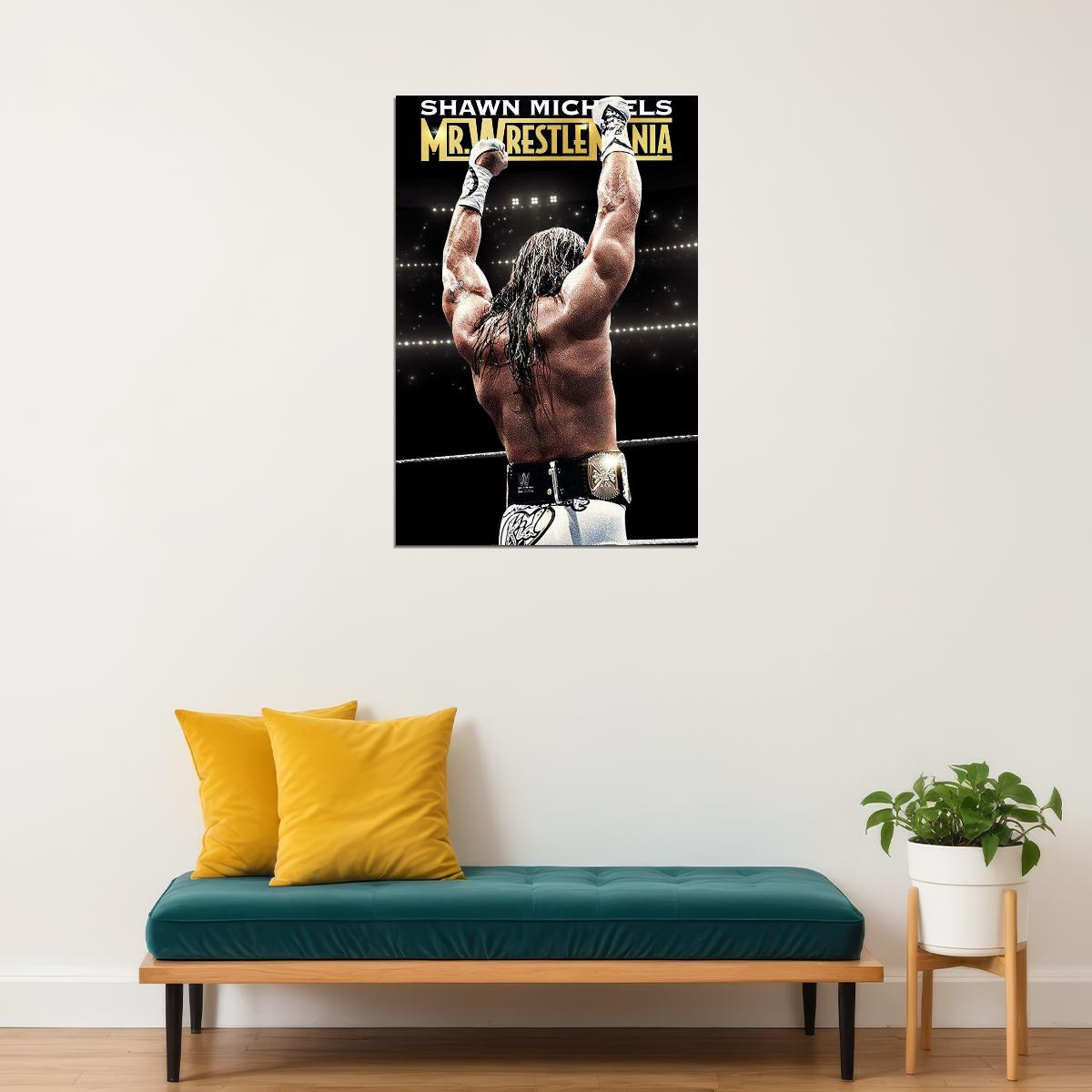Superstar Shawn Michaels Wrestling Poster Iconic Wwe Legend Wall Art - xonomax