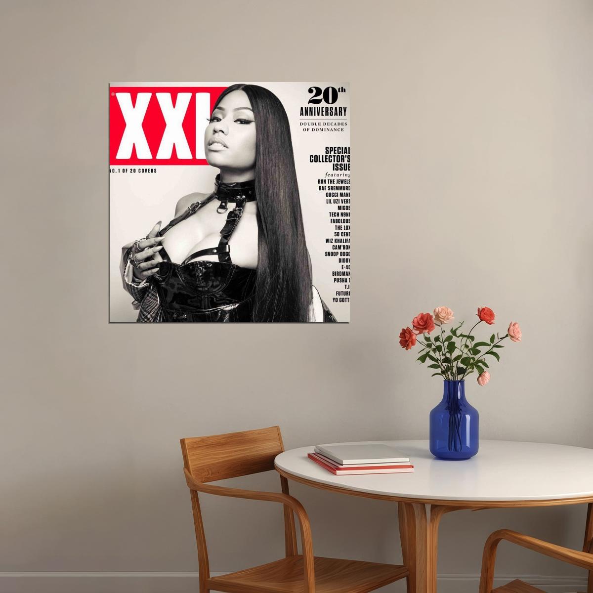 Nicki Minaj Music Poster Famous Rap Celebrity Wall Print - xonomax