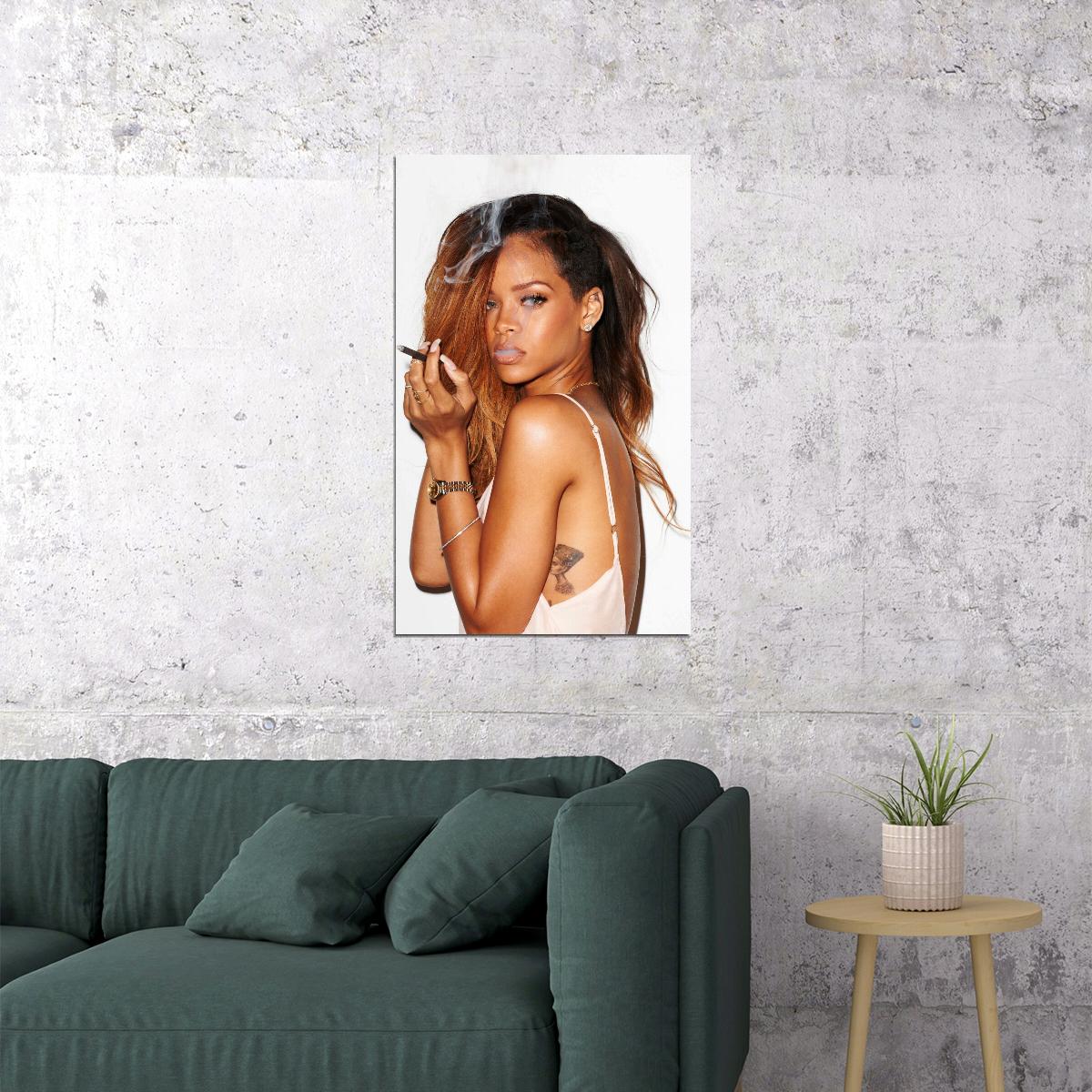 Rihanna Music Poster Singer Wall Art Print