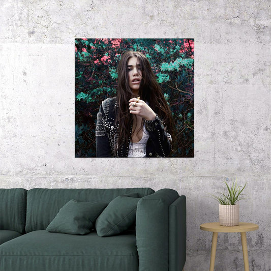 Dua Lipa Poster Pop Music Wall Art Singer-songwriter Print - xonomax