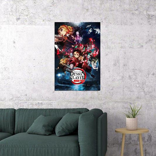 Kimetsu No Yaiba Demon Slayer Anime Poster Japanese Manga Art Wall Print - xonomax
