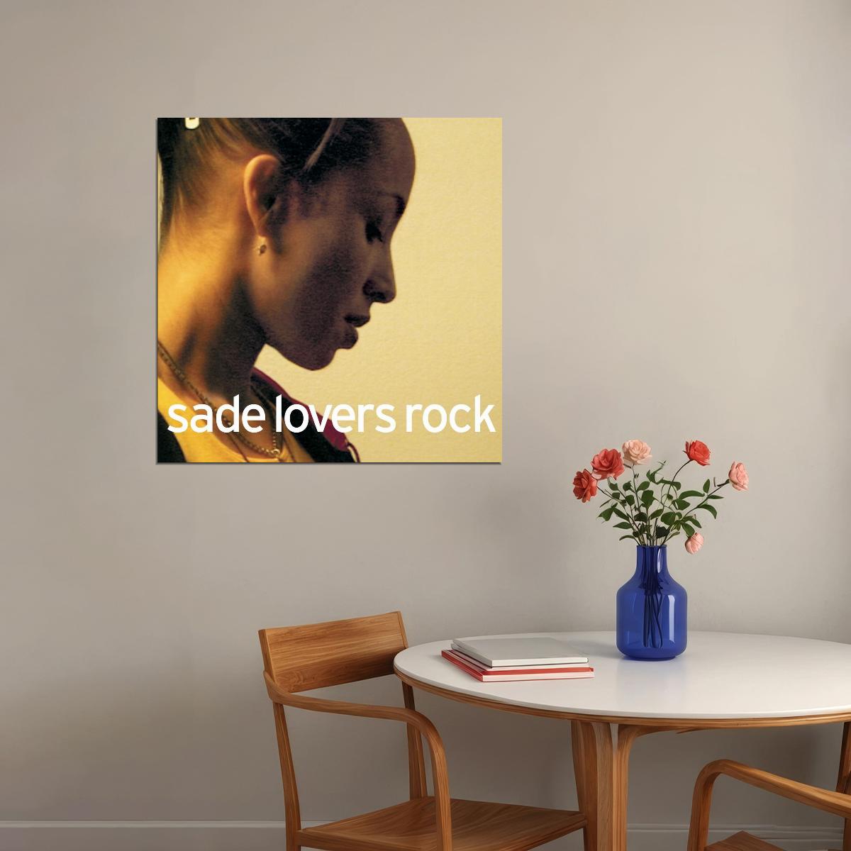 Sade Lovers Rock Album Cover Art Music Poster Iconic Singer Wall Print