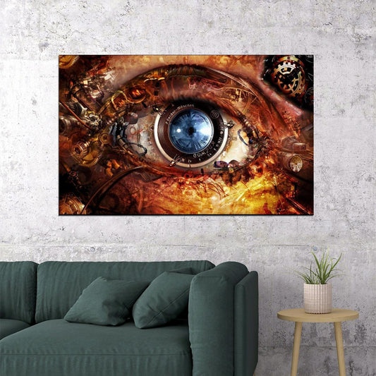 Steampunk Poster Retro Futuristic Print - xonomax