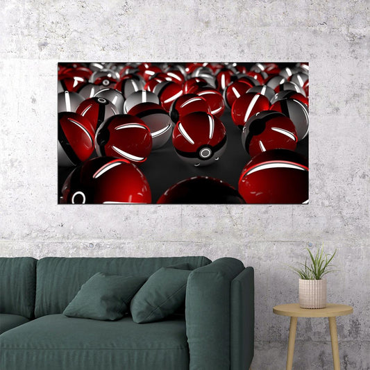 Pokemon Poke Ball Poster Nintendo Video Game Gamer Wall Art - xonomax