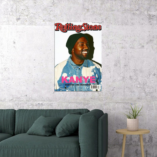 Rolling Stone Kanye West Magazine Cover Music Poster Rapper Wall Art - xonomax