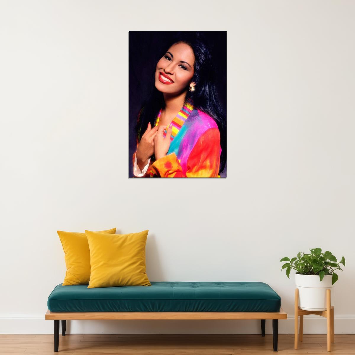 Selena Music Poster Iconic Latin Singer Stunning Artist Wall Print