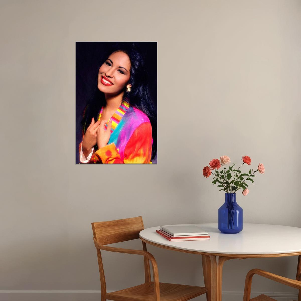 Selena Music Poster Iconic Latin Singer Stunning Artist Wall Print