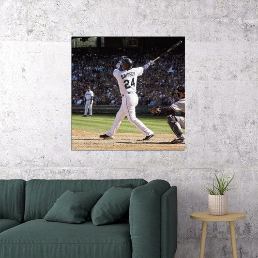 Ken Griffey Jr. Baseball Poster Mlb Player Wall Art Motivational Sports Print - xonomax