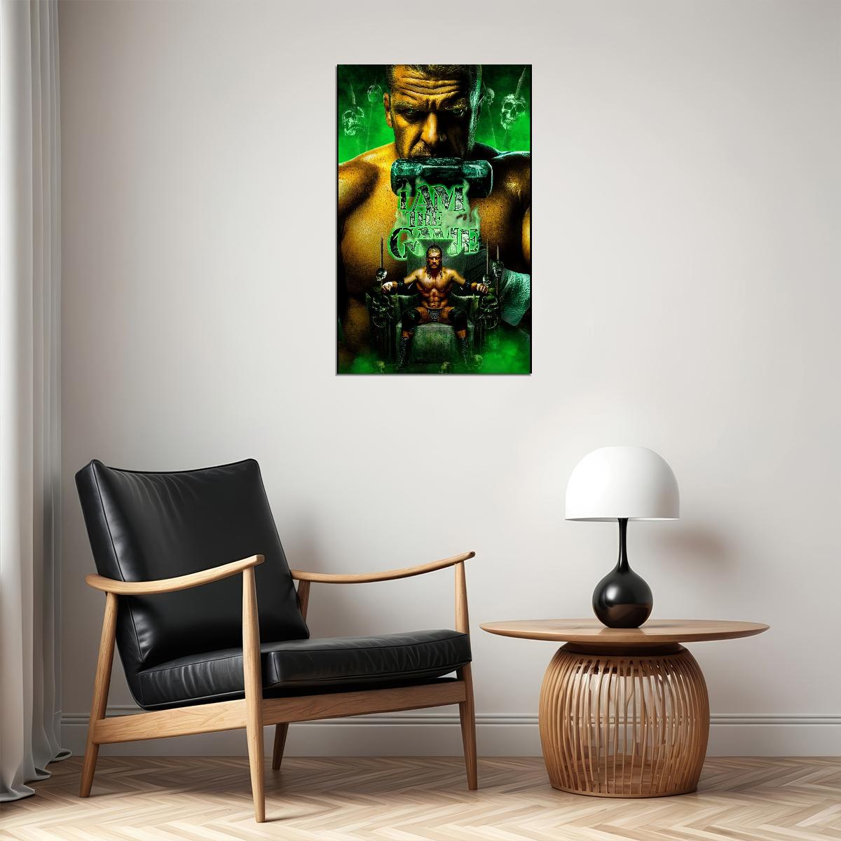 Triple H Wwe Poster Iconic Wrestling Legend Wall Art Inspirational Sports Print Champion Decor - xonomax
