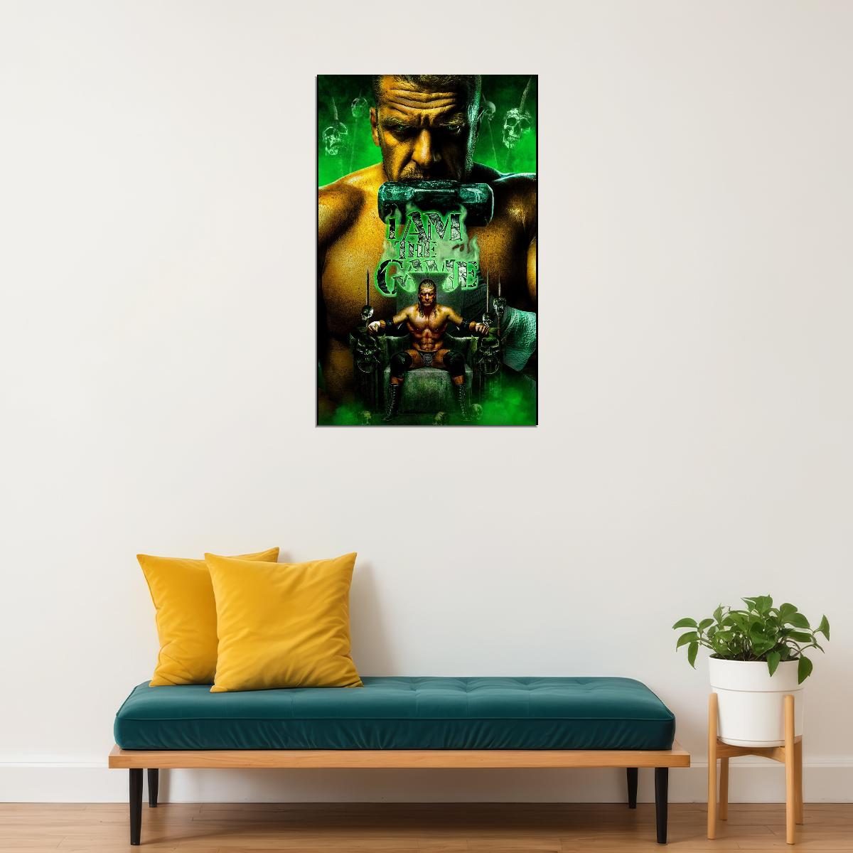 Triple H Wwe Poster Iconic Wrestling Legend Wall Art Inspirational Sports Print Champion Decor - xonomax