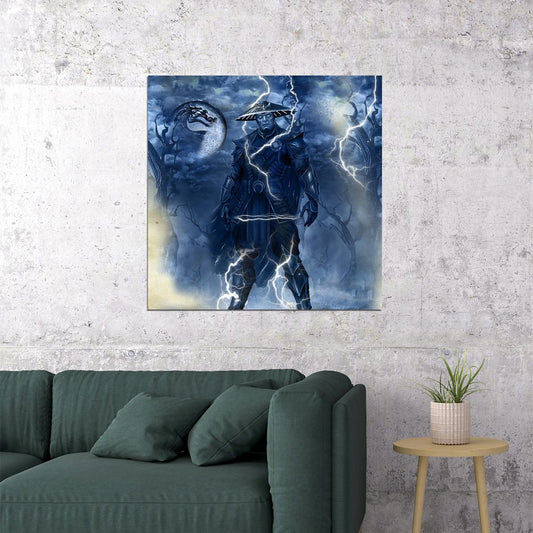 Mortal Kombat Raiden Video Game Poster Gamer Wall Art Print - xonomax